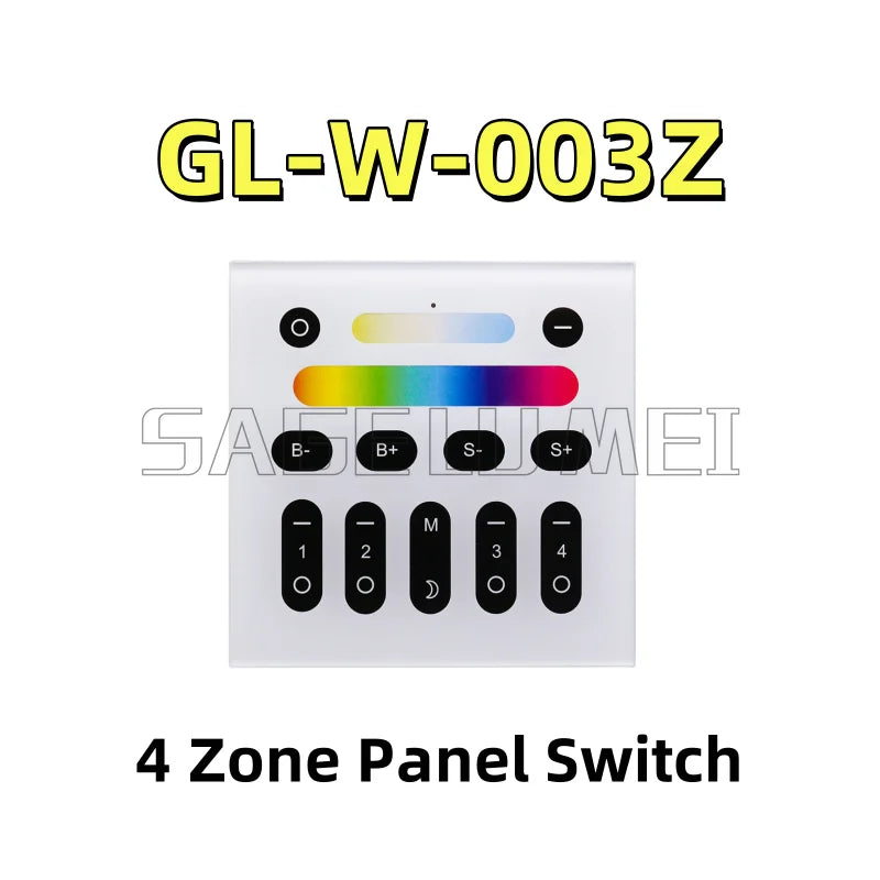 Zigbee 3.0 LED Strip Controller RGBCCT Pro 15A GLEDOPTO Current Work with Hu/e Tuya SmartThings App 2.4G RF Remote Control Voice