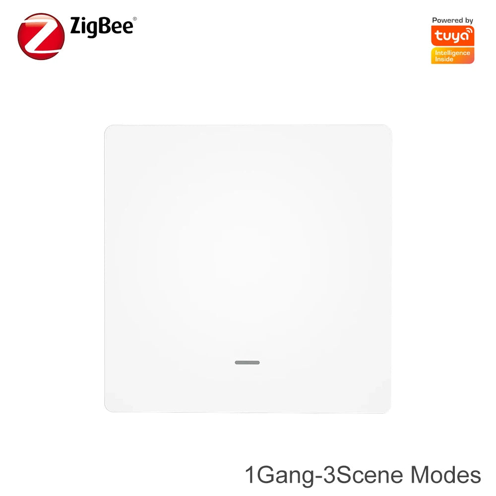Tuya Zigbee 3.0 Smart Scene Button Switch 1/2/3 Gang Smart Home Wireless Push Remote Controller Battery Powered Devices Linkage