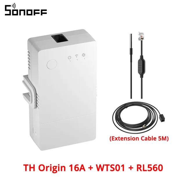 SONOFF TH Origin Wifi Switch Smart Home Controller Temperature Humidity Monitor Switch 20A Max SONOFF TH10/16 Upgrade Version