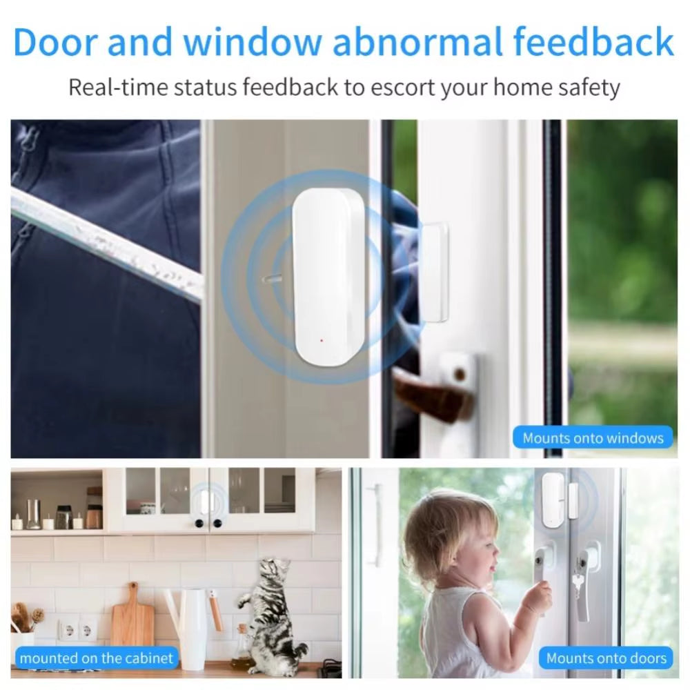 Tuya Zigbee/Wifi Smart Door Sensor Garage Door Window Open/Closed Detectors Smart Life APP Remote Control via Alexa Google Home