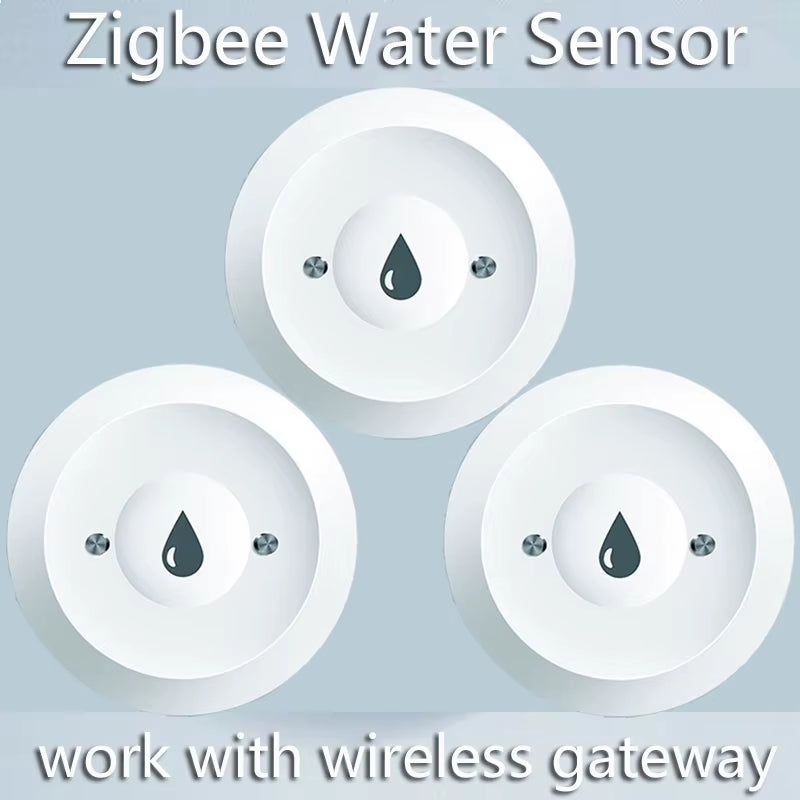 Zigbee Water Immersion Sensor Smart Life Leakage Sensor Water Linkage Alarm App Remote Monitoring Water Leak Detector Tuya