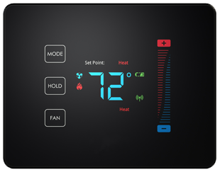 Centralite Pearl Thermostat, Black