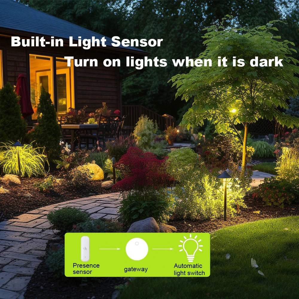Zigbee Smart Pir Motion Sensor Detector with Temperature and Humidity Sensor Security Burglar Works with Home Assistant