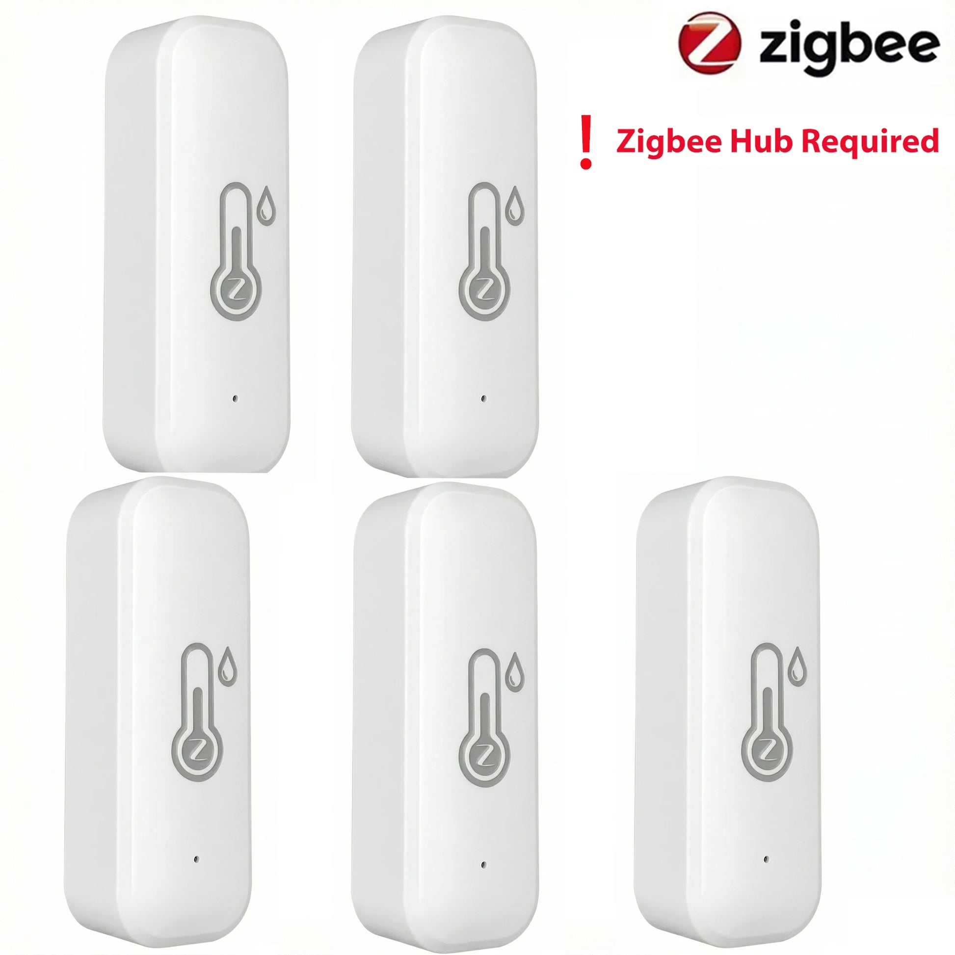 Tuya Zigbee Smart Wireless Temperature and Humidity Sensor Hygrometer Thermometer Detector Work with Alexa Home Assistant Z2Mqtt