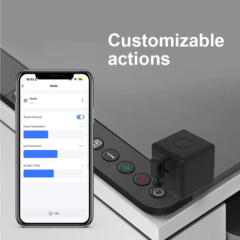 Black Zigbee Smart Fingerbot plus Switch Button Pusher Touch Arms Fingerbot Tuya Smart Life APP Control Works with Alexa Google
