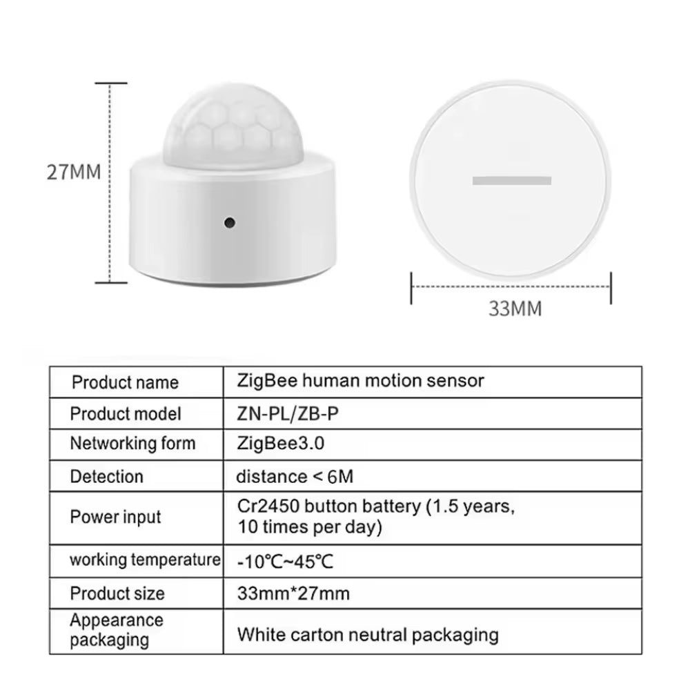 Zigbee Human PIR Sensing App for Remote Observation of Human Breathing Intelligent Sensor High Sensitivity Easy Installation