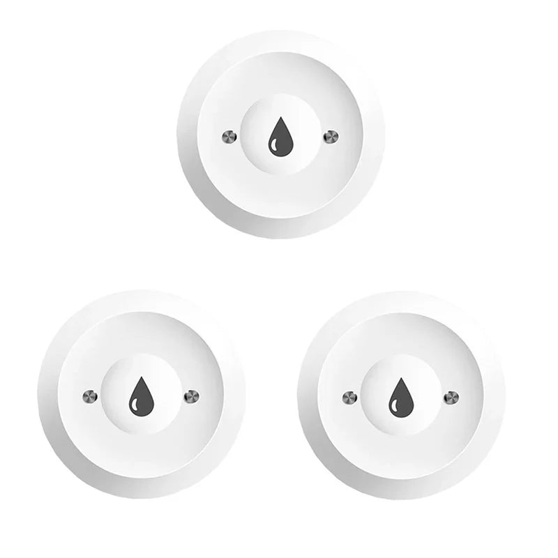 3Pcs Zigbee Water Sensor Tuya Flood Detector Smart Life Control Need Zigbee Gateway-Tces