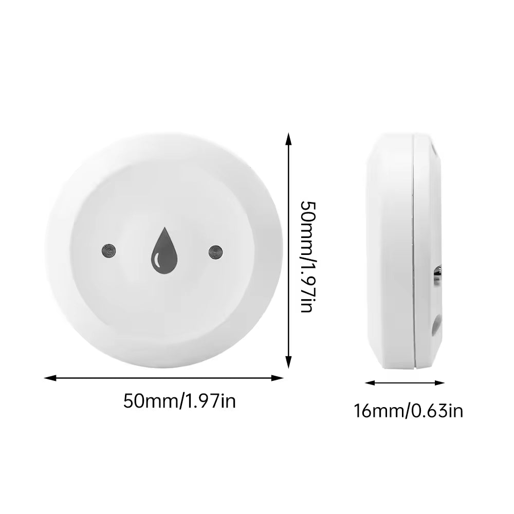 Tuya Zigbee Water Sensor Flood Leak Detector App Remote Monitoring for Kitchen/Bathroom Support Home Assistant Zigbee2Mqtt