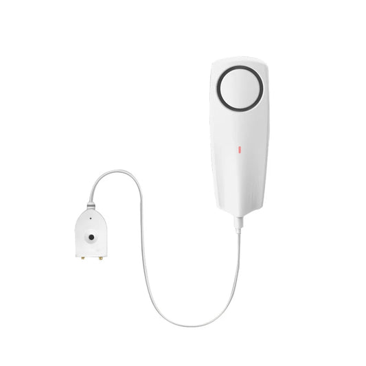 Tuya WIFI Zigbee Water Leak Sensor 3.5Mm Jack 2M Sensor Cable Built-In Rechargeable Battery 80Db Sound App Real Time Monitoring