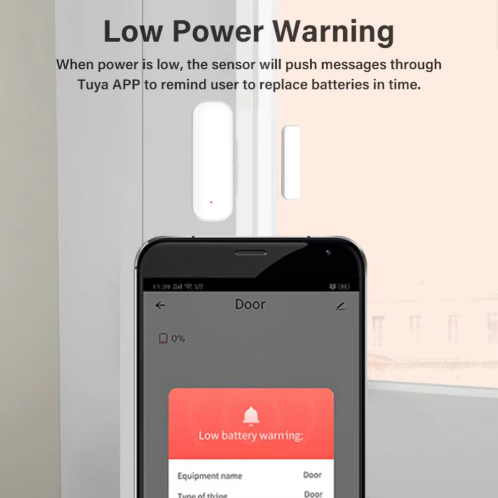 Tuya Zigbee/Wifi Smart Door Sensor Garage Door Window Open/Closed Detectors Smart Life APP Remote Control via Alexa Google Home
