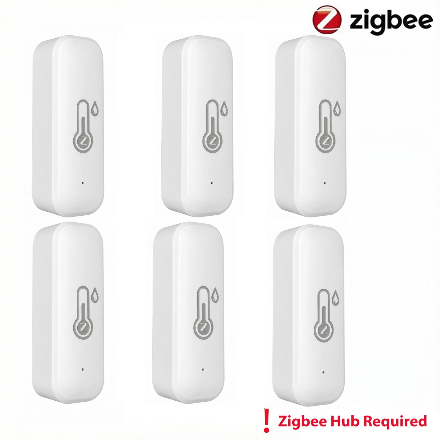 Tuya Zigbee Smart Wireless Temperature and Humidity Sensor Hygrometer Thermometer Detector Work with Alexa Home Assistant Z2Mqtt