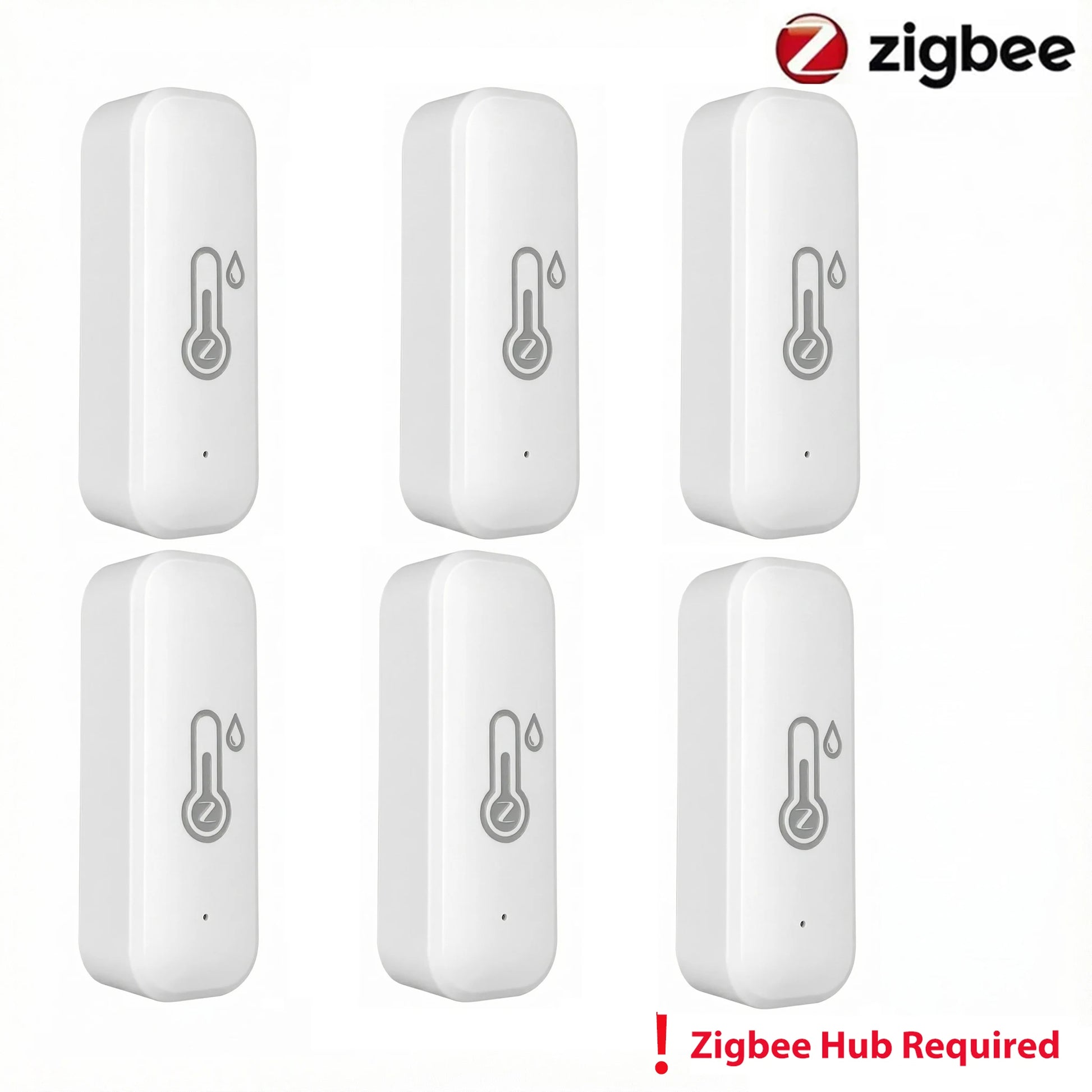 Tuya Zigbee Smart Wireless Temperature and Humidity Sensor Hygrometer Thermometer Detector Work with Alexa Home Assistant Z2Mqtt