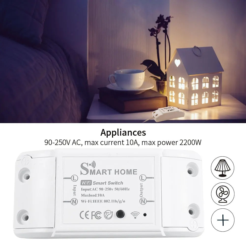 Smart Home Automation Tuya Wifi Zigbee Switch 10A Remote Control Relay Smart Life for Alexa Google Home Assistant Yandex Ewelink
