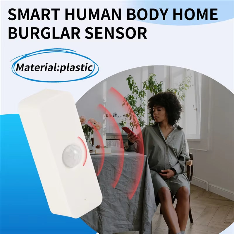 3Cgro-Tuya Zigbee Smart PIR Sensor Human Body Infrared Motion Detector Home Security Scene Linkage Automation Battery Power