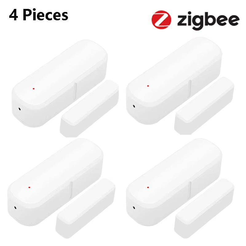 Tuya Zigbee3.0 Smart Window Door Gate Sensor Detector Smart Home Security Alarm System Smart Life Tuya App Remote Control