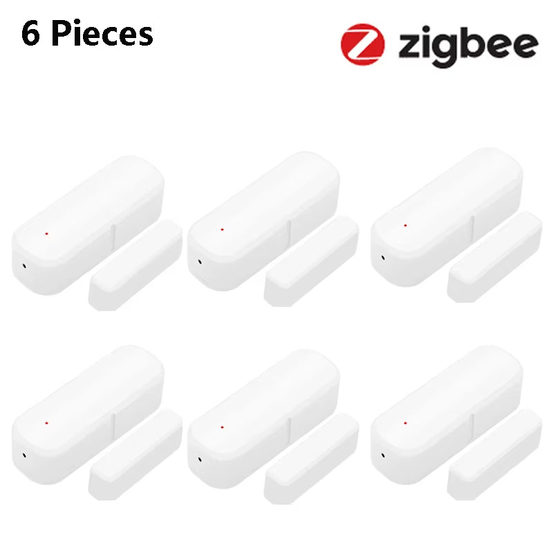 Tuya Zigbee3.0 Smart Window Door Gate Sensor Detector Smart Home Security Alarm System Smart Life Tuya App Remote Control