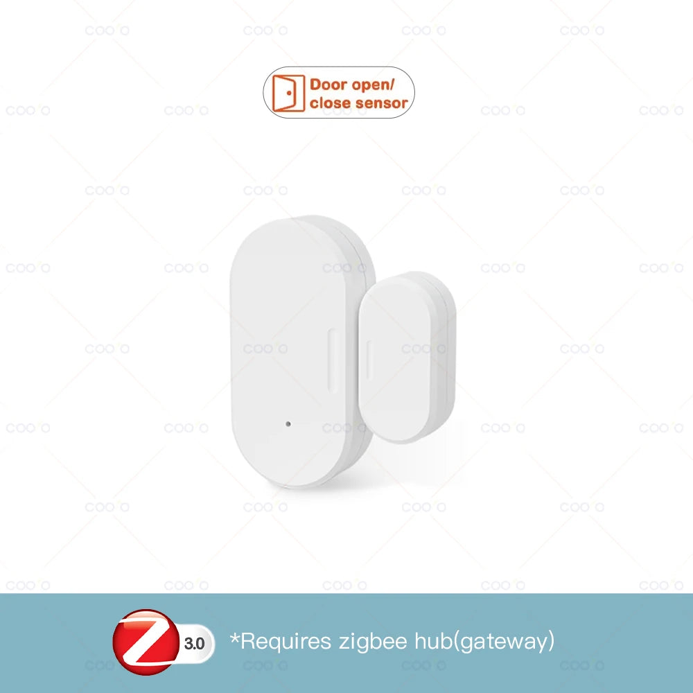 Smart Zigbee 3.0 Door Window Sensor Lux Light Detect 2 in 1 Real Time Wireless Magnetic Alarm App Remote Control Home Security