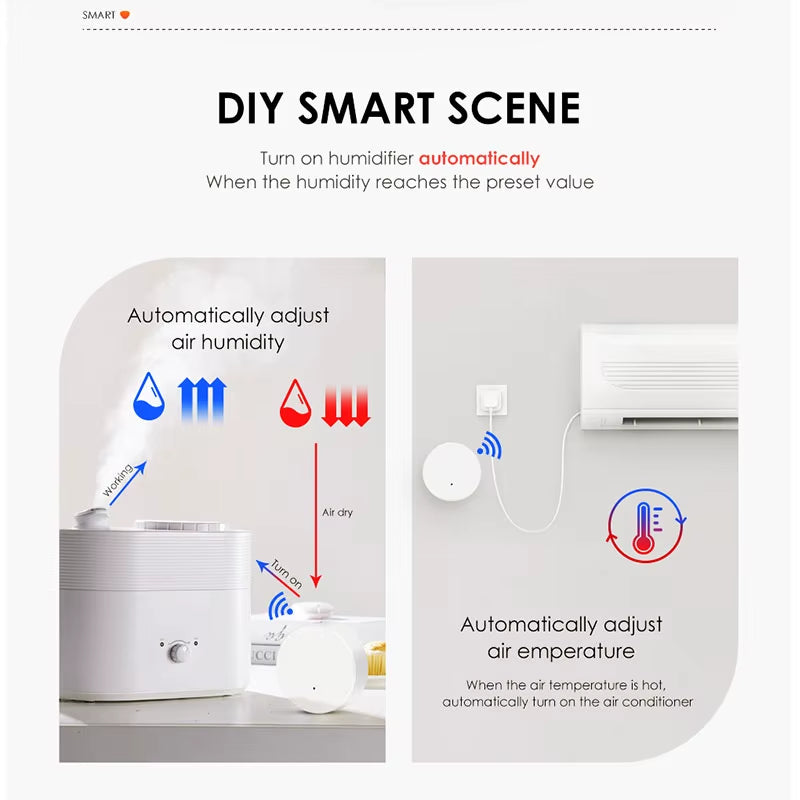 NEW Zigbee Temperature Sensor Humidity Detector Smart Thermometer Work with Zigbee HA Ewelink Alexa Google MQTT Smartthings Hub