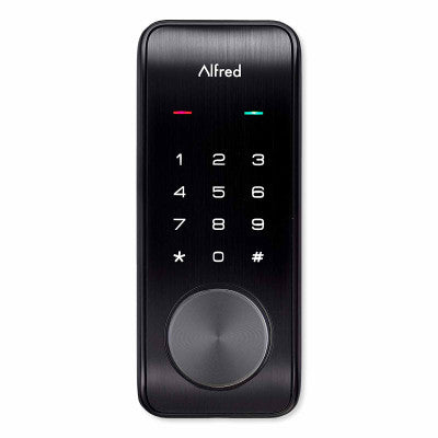 Alfred DB2 Deadbolt Smart Lock with Touchscreen, Bluetooth, with Key, Black