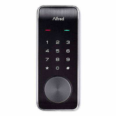 Alfred DB2 Deadbolt Smart Lock with Touchscreen, Bluetooth, with Key, Chrome
