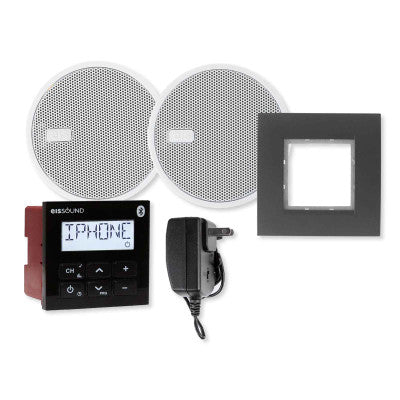 KBSOUND In Wall PREMIUM Bluetooth Audio Receiver Kit, USA, 2.5 In, Black