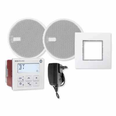 KBSOUND In Wall PREMIUM Bluetooth Audio Receiver Kit, USA, 2.5 In, White