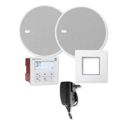 KBSOUND In Wall PREMIUM Bluetooth Audio Receiver Kit, USA, 5 In, White