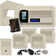 RETRO Music & Intercom System Package, 4 Rooms (Vertical Frames), Almond