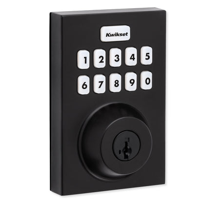 Kwikset Home Connect 620 Smart Lock, Z-Wave 700, Contemporary with Deadbolt, Matte Black