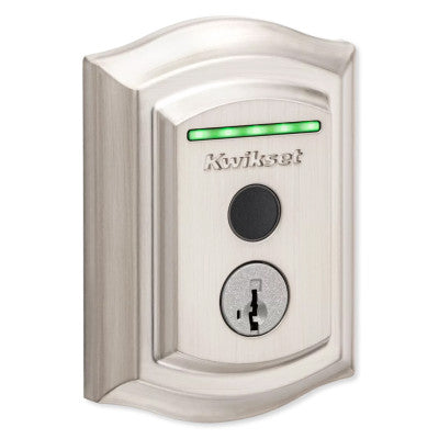 Kwikset Halo Touch Fingerprint Smart Lock, Wi-Fi, Traditional with Deadbolt, Satin Nickel