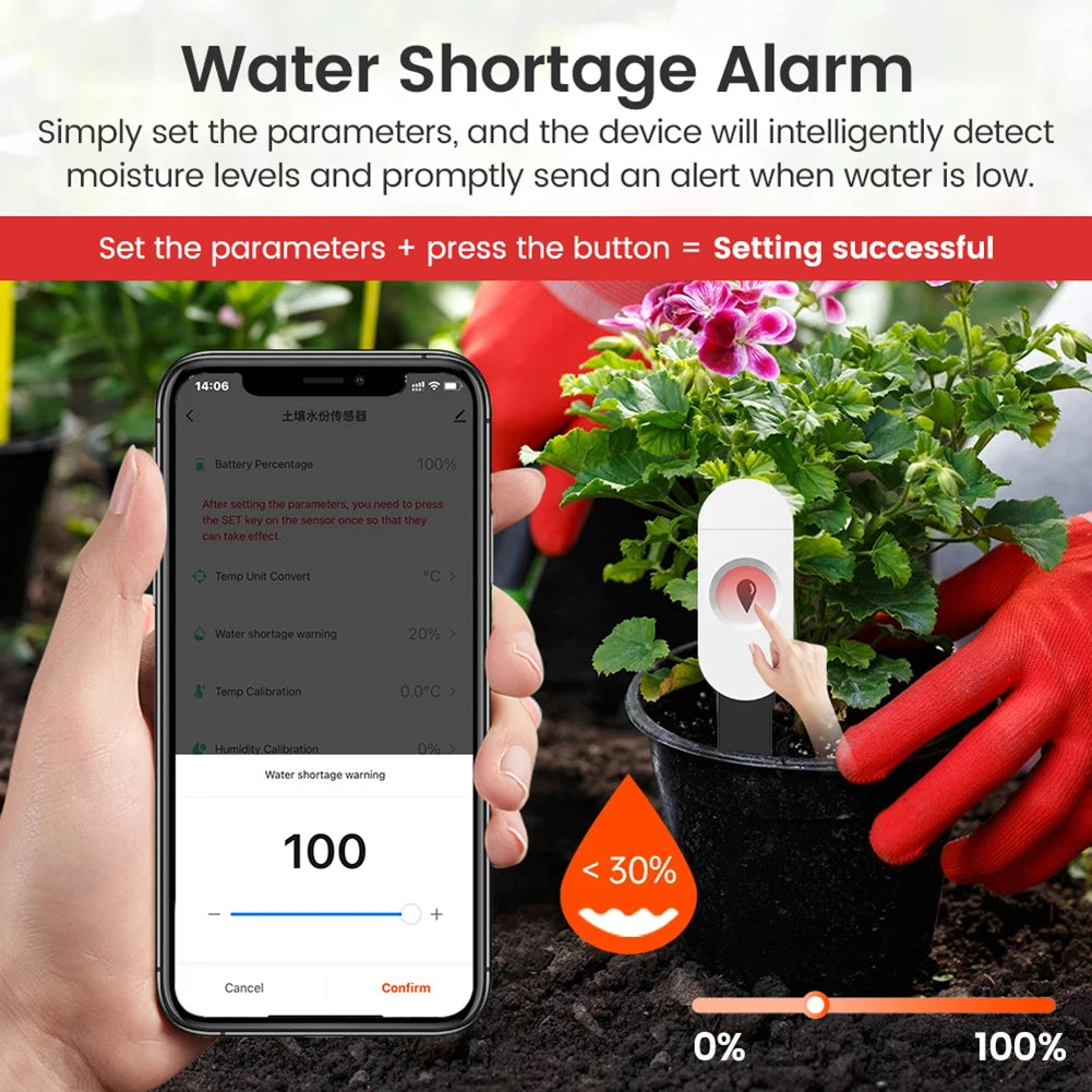 Zigbee Humidity Temperature Tester Garden Automation Irrigation Detector Temperature and Humidity Meter for Plants