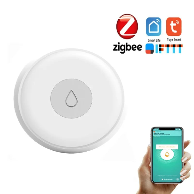 Zigbee Water Leakage Sensor Leaking Alarm Detector Flood Alert Overflow Security Smart Life Tuya App Remote Control Monitor
