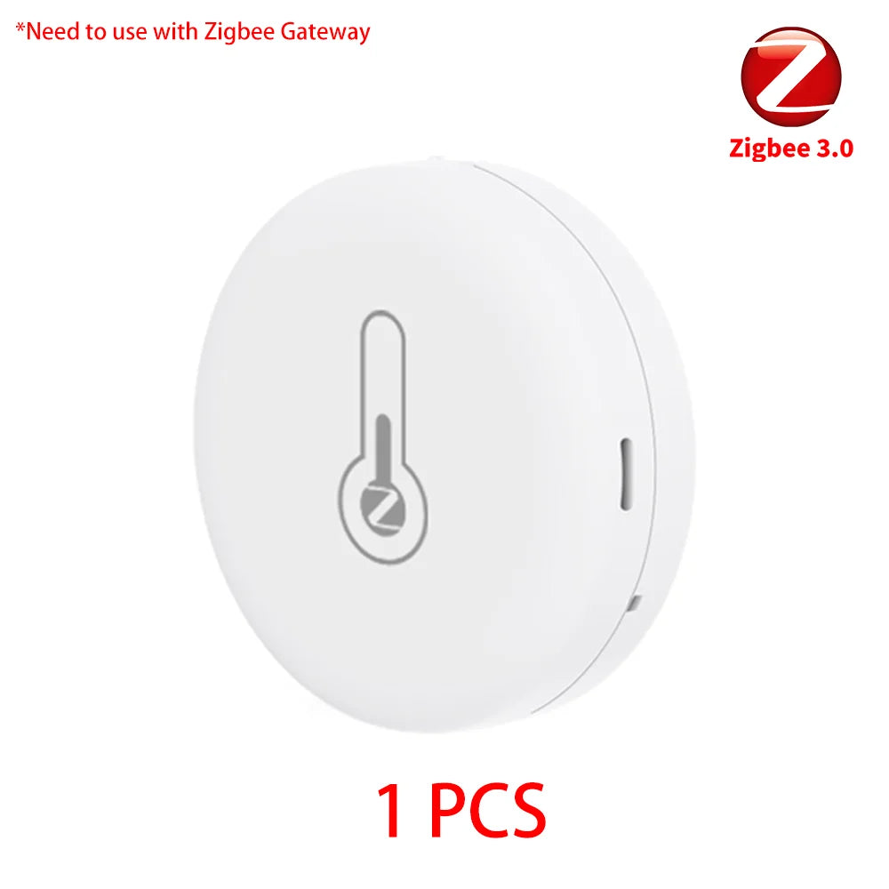 Tuya Zigbee 3.0 Temperature Humidity Sensor Thermometer APP Remote Monitor Work with Smart Life Yandex Alexa ZHA Zigbee2Mqtt