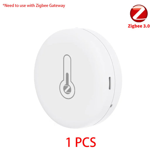 Tuya Zigbee 3.0 Temperature Humidity Sensor Thermometer APP Remote Monitor Work with Smart Life Yandex Alexa ZHA Zigbee2Mqtt