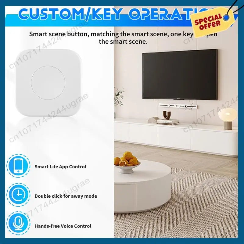 -A15I Tuya Zigbee Button Smart Scene Switch Zigbee Devices Button Automation Work with Smart Life