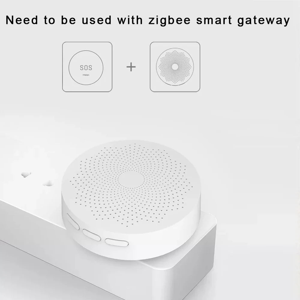 Zigbee Tuya SOS Emergency Button Home Security Alarm System Wireless Alarm Button Work with Smart Life/Tuya APP and Hub