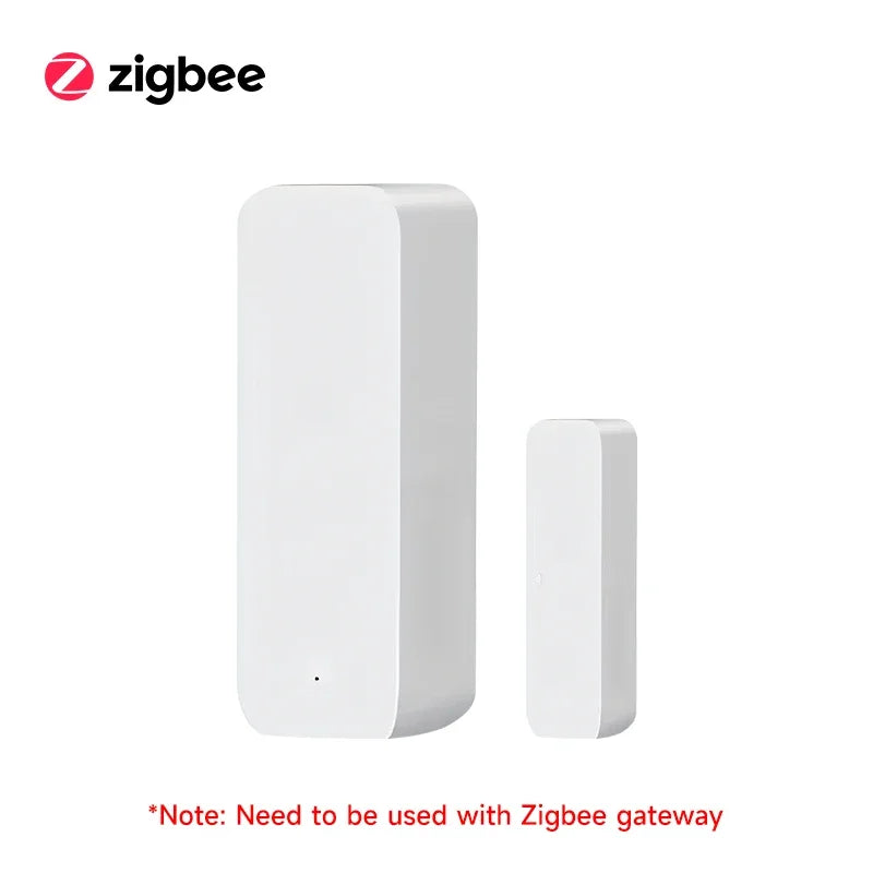 Tuya Wifi Zigbee Smart Door Sensor Wireless Window Detector Home Security Remote Control Compatible Alexa Google Smart Life App