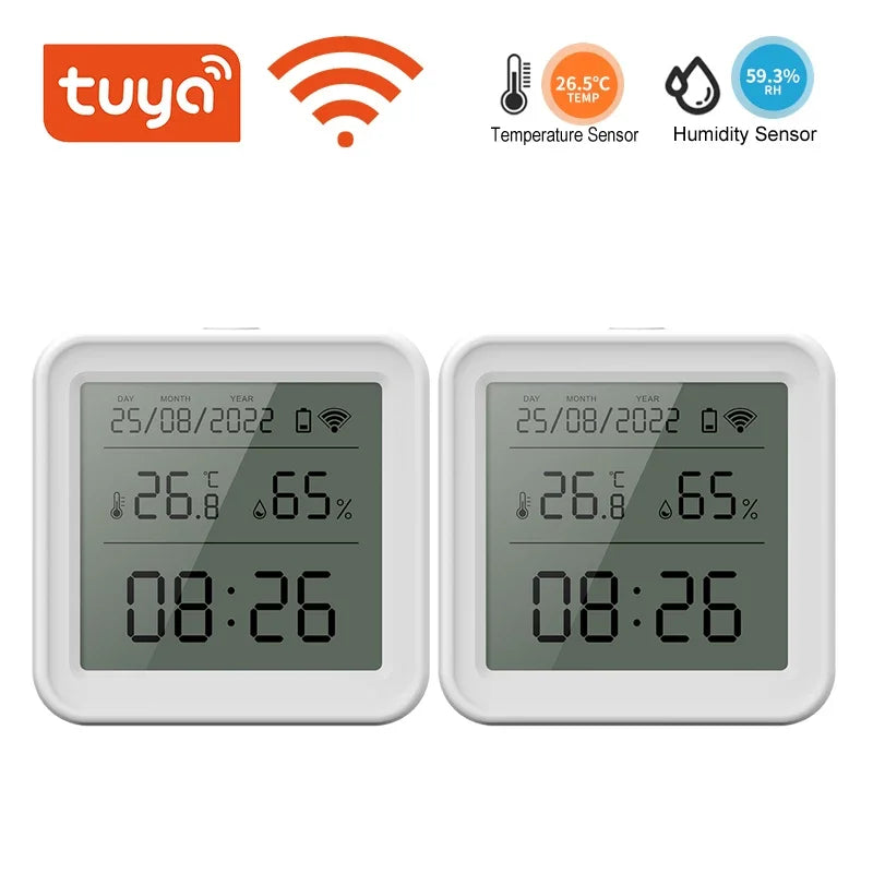Tuya Zigbee/Wifi Temperature Humidity Sensor Hygrometer Thermometer Smart Home Smart Life App Support Alexa Google Assistant
