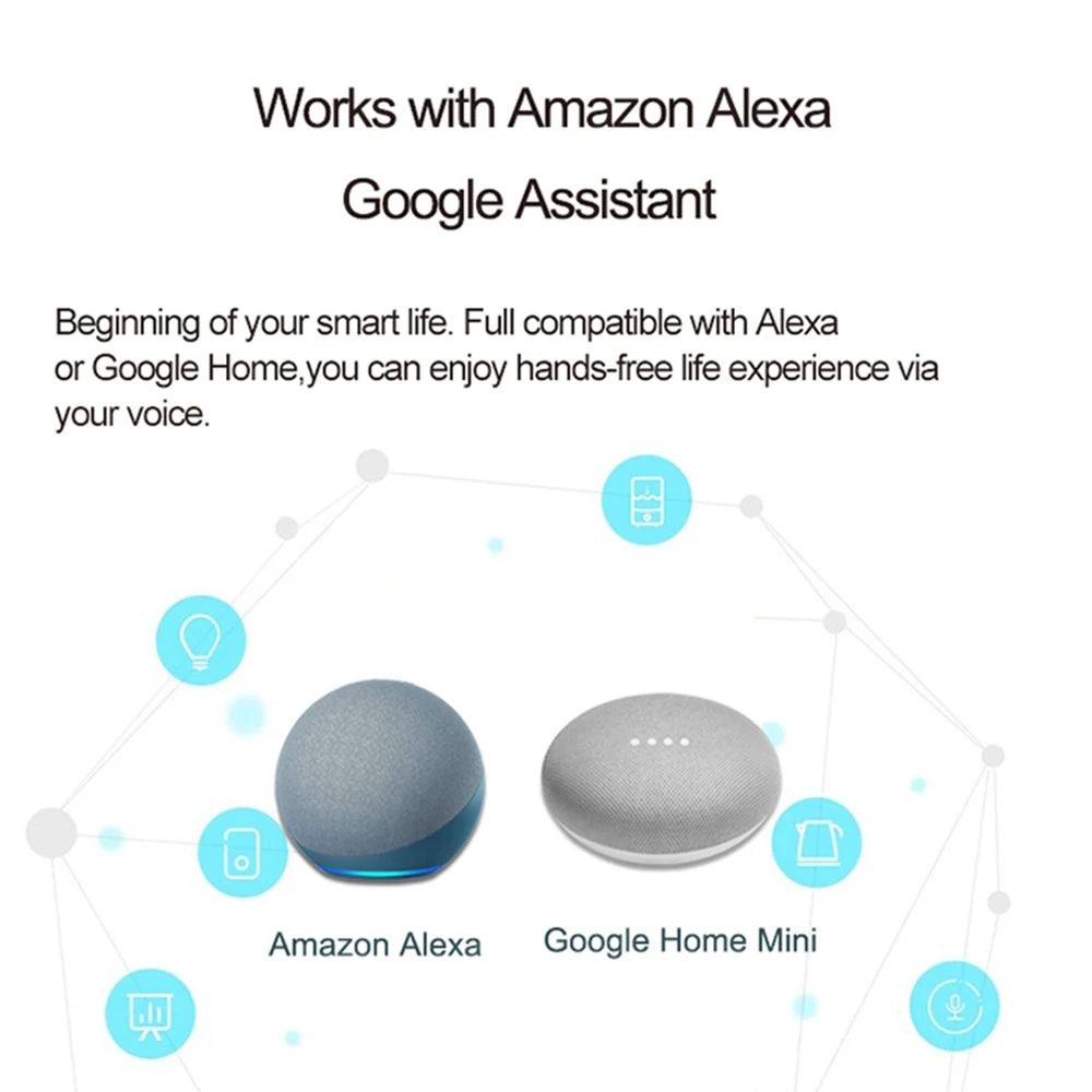Zigbee Power Strip Tuya Smart Plug Smart Home Surge Protector Extension Cord Voice Control Work with Alexa Google Assistant