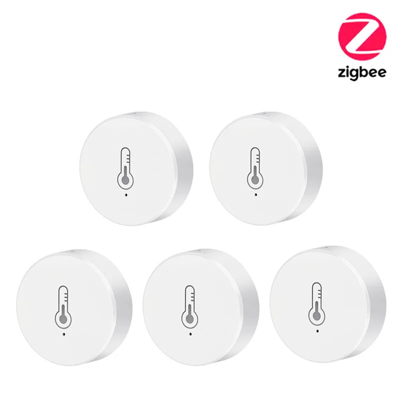 Real Time Tuya Smart Life Zigbee Temperature and Humidity Sensor Thermometer Monitor Work for Alexa Google Home Assistant