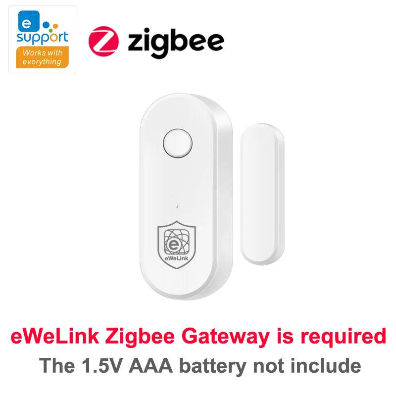 Ewelink Zigbee Door Sensor Open Closed Window Detector APP Control Smart Home Security Alarm Work with Alexa Google