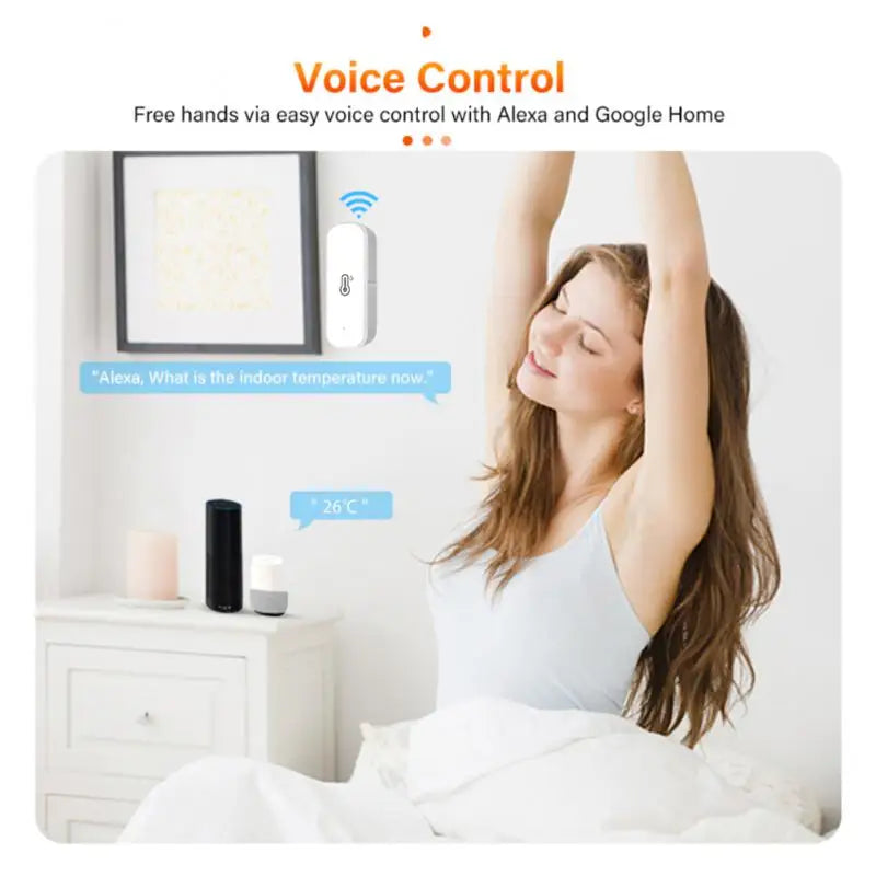 CoRui WIFI Temperature Humidity Sensor Indoor Outdoor Hygrometer Thermometer Detector Smart Life Remote Control for Home