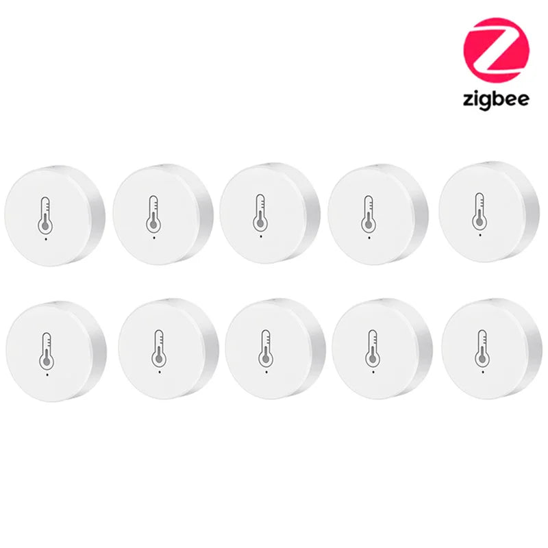 Real Time Tuya Smart Life Zigbee Temperature and Humidity Sensor Thermometer Monitor Work for Alexa Google Home Assistant