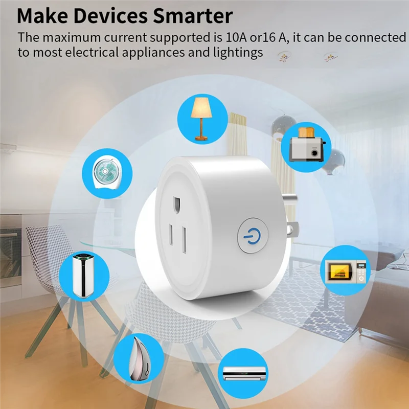 3Cgro-Zigbee Smart Voice Control 16A with Power Monitoring and Timing Function for Alexa Google US Plug