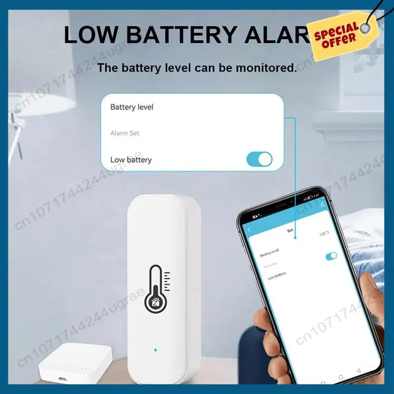 -A15I 3X Tuya Zigbee Temperature Humidity Sensor Smart Home Temperature Sensors Works with Alexa Google Assistant Smart Life