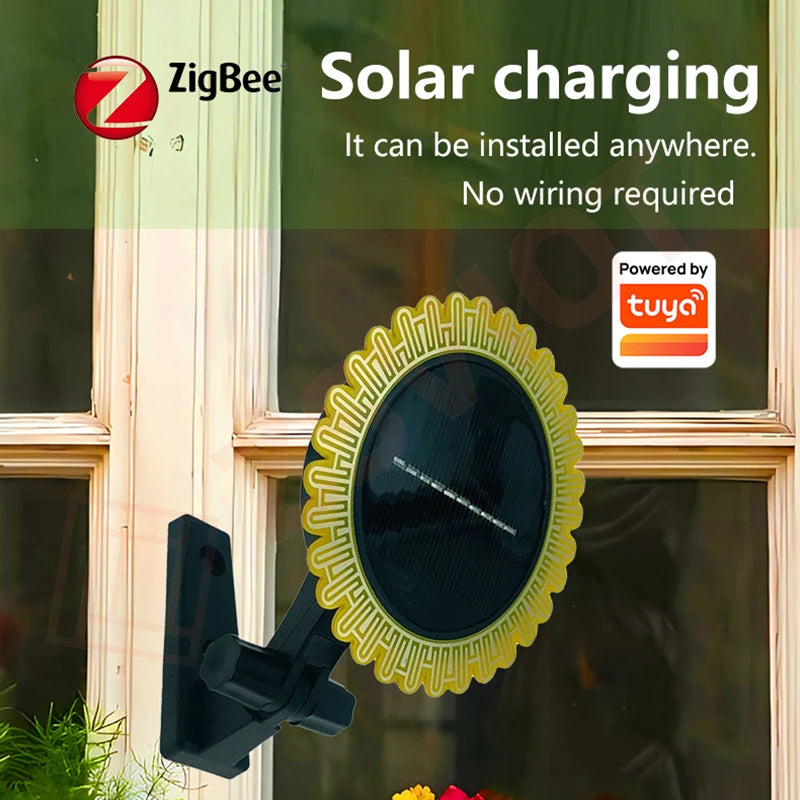 Tuya Smart Zigbee Light and Rain Sensor 2-In-1 Function, Built-In Lithium Battery , Light and Rainwater Detection Smart Life App