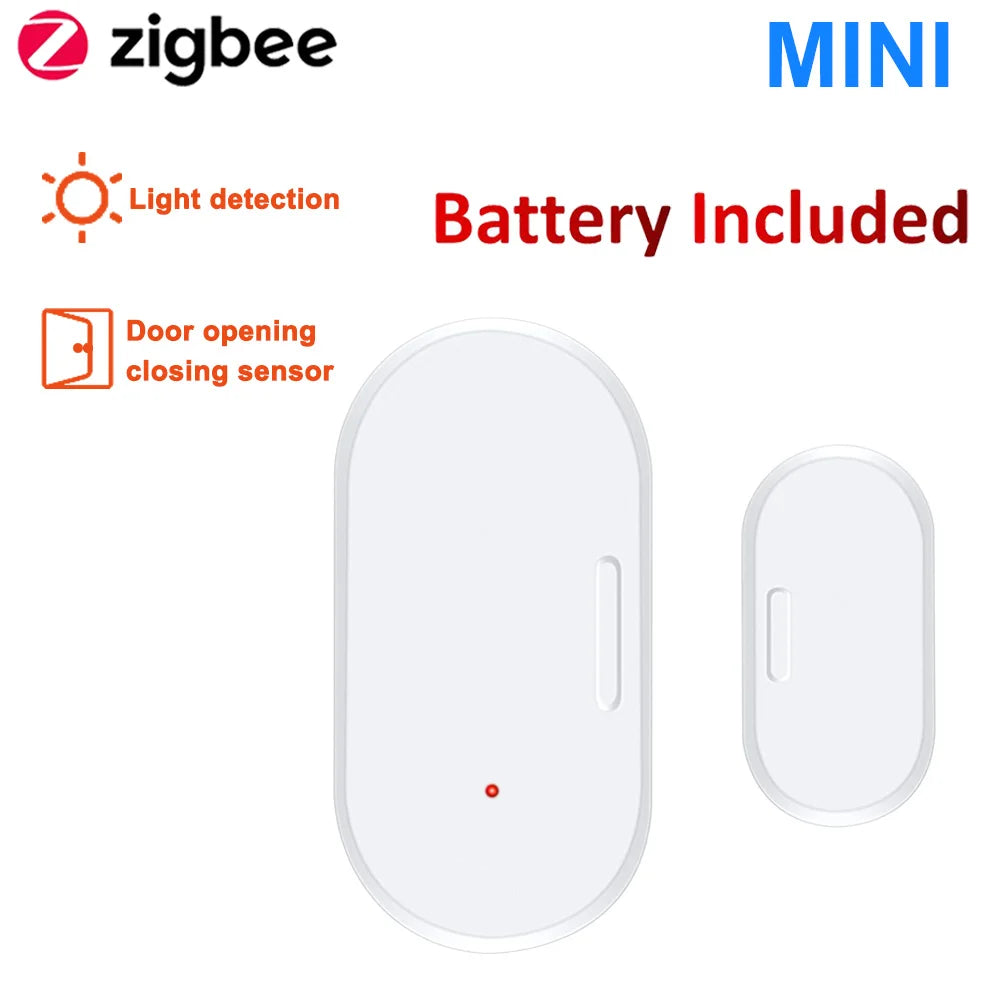Zigbee 3.0 Door Window Sensor with Lux Light Detectors Security Protection Smart Life Control via Alexa Google Home