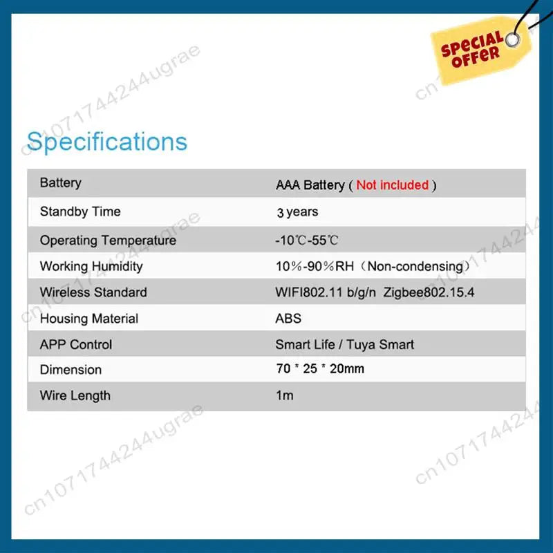 -A15I Tuya Zigbee Water Level Sensor Leakage Alarm Flood Leak Detector Alarm Security System