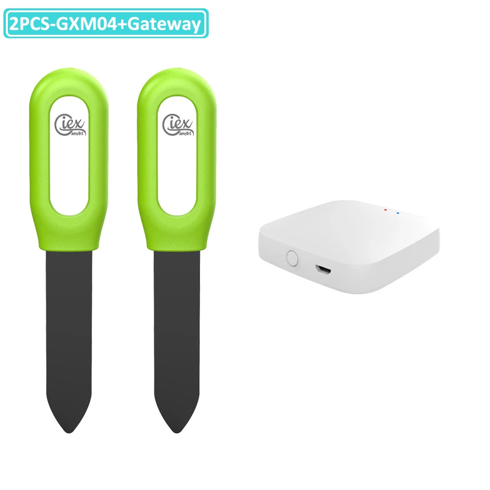 WiFi & Zigbee Capacitive Soil Moisture Sensor, Plant Moisture Meter Temperature Tester Compatible with TUYA