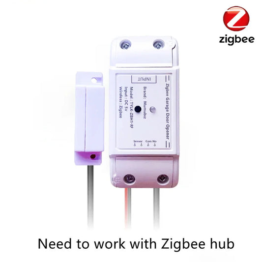 Smart Life Tuya Garage Door Opener Wifi or Zigbee Wireless Control RF433 Timer Schedule Alexa Google Assistant Compatible